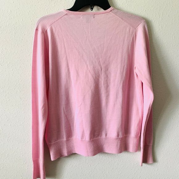 J.Crew Pink Merino Wool Bow Tie Sweater - Picture 4 of 4